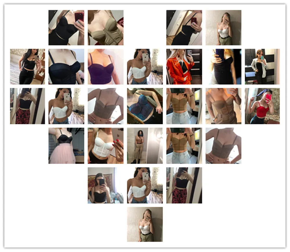 S M L XL 2XL 3XL Fashion Mesh Push Up Bralet Women's Corset Bustier Bra Night Club Party Sexy Cropped Top Vest fashion AW514