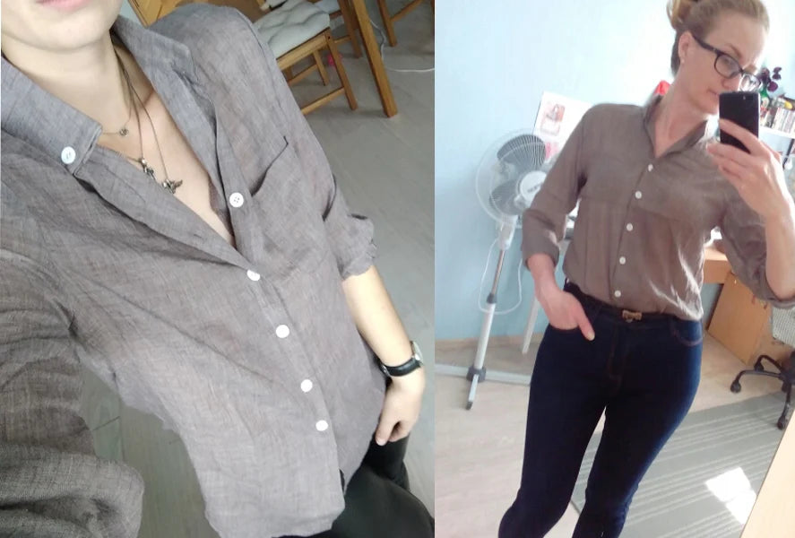 Chemisier Femme Womens Tops Fashion 2022 Summer Linen White Shirt Women Long Sleeve Blouse Korean Woman Clothes Roupas Femininas