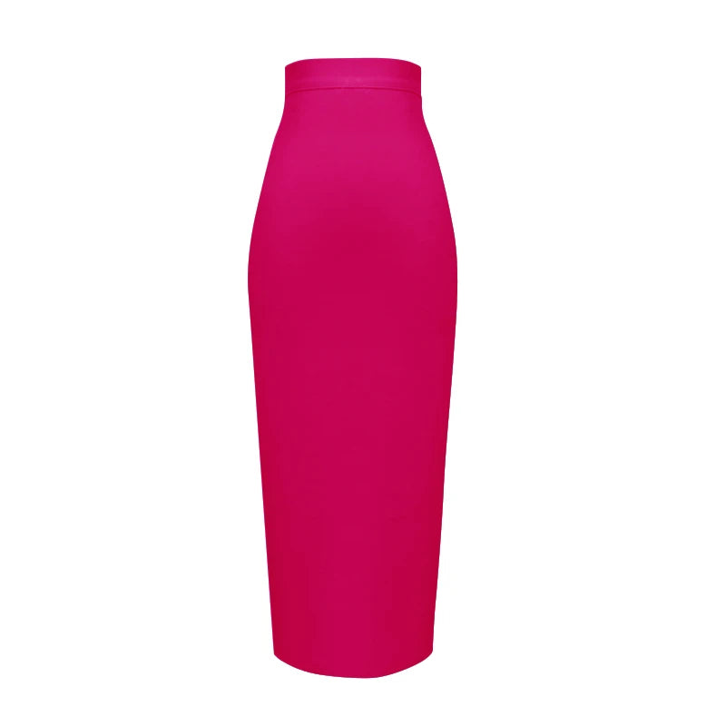 New Fashion 13 Colors XL XXL Sexy Knee Length Bandage Skirt Women Elastic Bodycon Summer Pencil Skirts 78cm