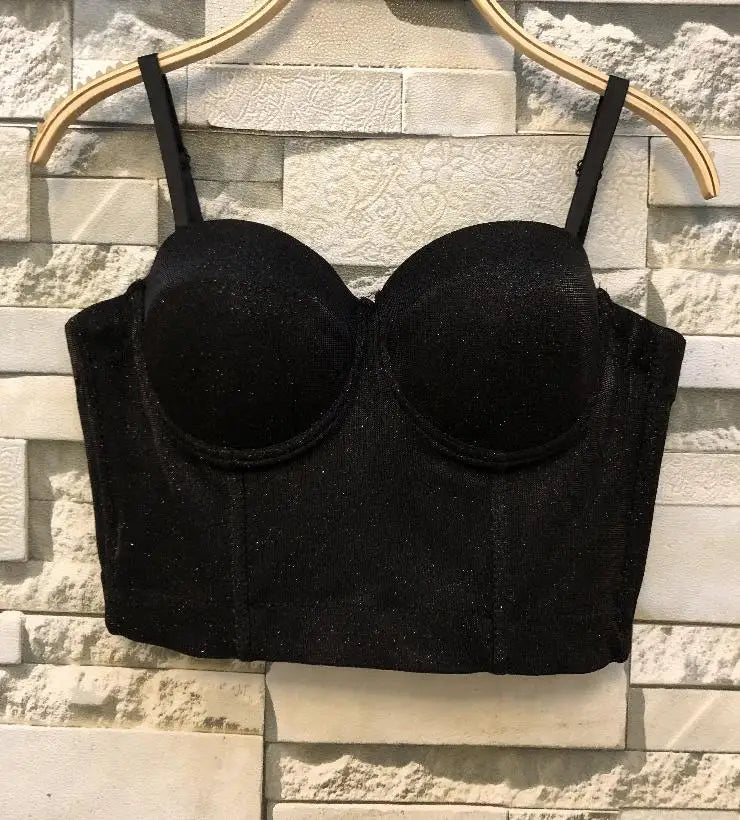 S M L XL 2XL 3XL Fashion Mesh Push Up Bralet Women's Corset Bustier Bra Night Club Party Sexy Cropped Top Vest fashion AW514