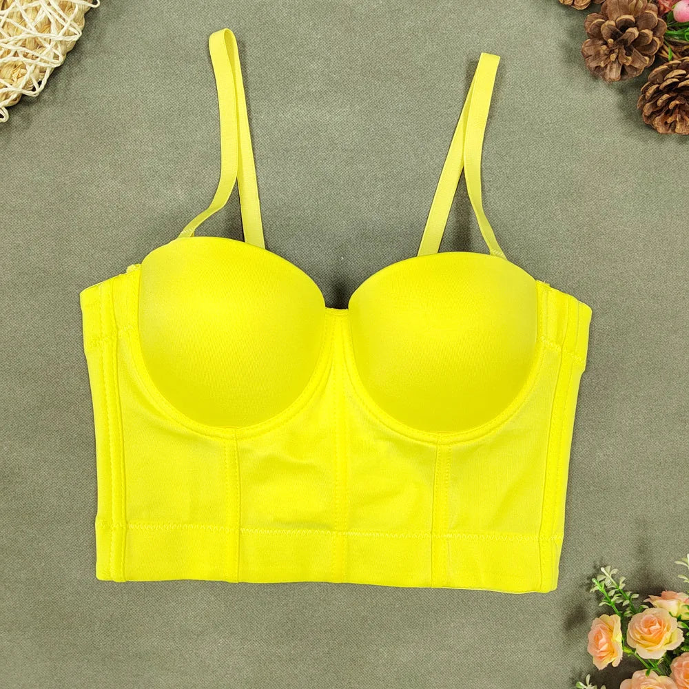 S M L XL 2XL 3XL Fashion Mesh Push Up Bralet Women's Corset Bustier Bra Night Club Party Sexy Cropped Top Vest fashion AW514