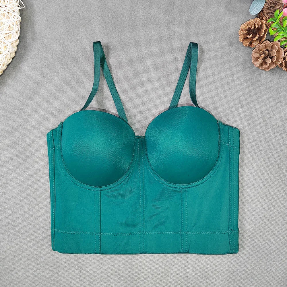 S M L XL 2XL 3XL Fashion Mesh Push Up Bralet Women's Corset Bustier Bra Night Club Party Sexy Cropped Top Vest fashion AW514