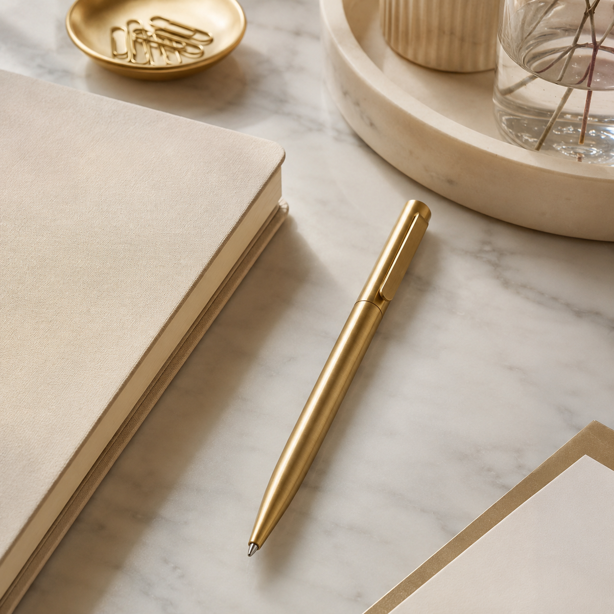 Valdo Minimal Brass Pen