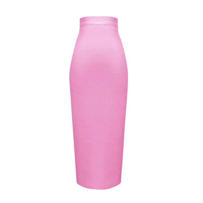 New Fashion 13 Colors XL XXL Sexy Knee Length Bandage Skirt Women Elastic Bodycon Summer Pencil Skirts 78cm