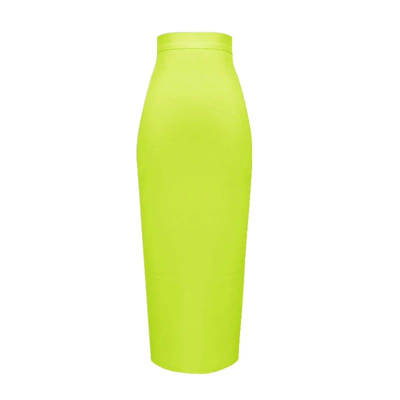 New Fashion 13 Colors XL XXL Sexy Knee Length Bandage Skirt Women Elastic Bodycon Summer Pencil Skirts 78cm