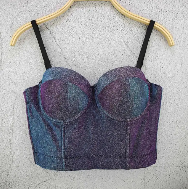S M L XL 2XL 3XL Fashion Mesh Push Up Bralet Women's Corset Bustier Bra Night Club Party Sexy Cropped Top Vest fashion AW514