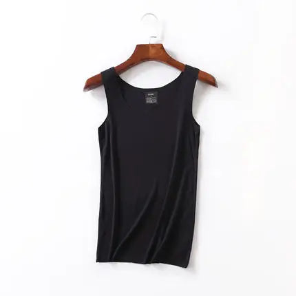 High Quality 2026 Summer Solid Seamless Women Tank Tops Soft Modal Vest Sleeveless T Shirt Female White Tanks No-trace TOPS