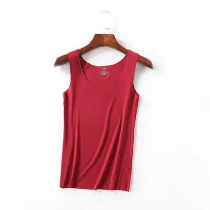 High Quality 2026 Summer Solid Seamless Women Tank Tops Soft Modal Vest Sleeveless T Shirt Female White Tanks No-trace TOPS
