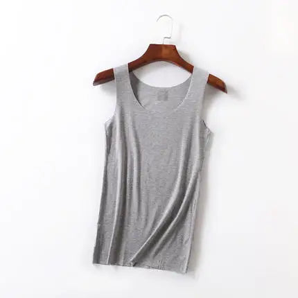 High Quality 2026 Summer Solid Seamless Women Tank Tops Soft Modal Vest Sleeveless T Shirt Female White Tanks No-trace TOPS