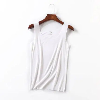 High Quality 2026 Summer Solid Seamless Women Tank Tops Soft Modal Vest Sleeveless T Shirt Female White Tanks No-trace TOPS