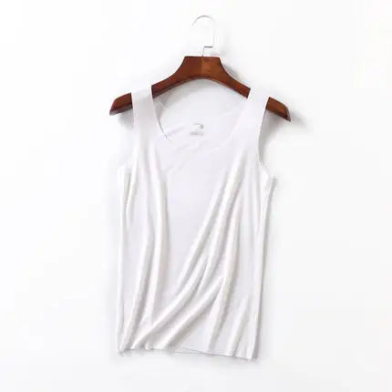 High Quality 2026 Summer Solid Seamless Women Tank Tops Soft Modal Vest Sleeveless T Shirt Female White Tanks No-trace TOPS