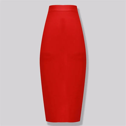 New Fashion 13 Colors XL XXL Sexy Knee Length Bandage Skirt Women Elastic Bodycon Summer Pencil Skirts 78cm
