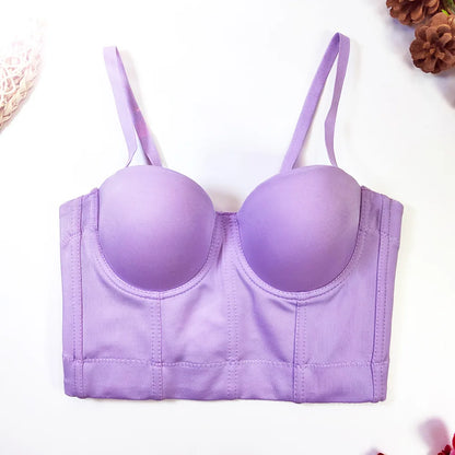 S M L XL 2XL 3XL Fashion Mesh Push Up Bralet Women's Corset Bustier Bra Night Club Party Sexy Cropped Top Vest fashion AW514