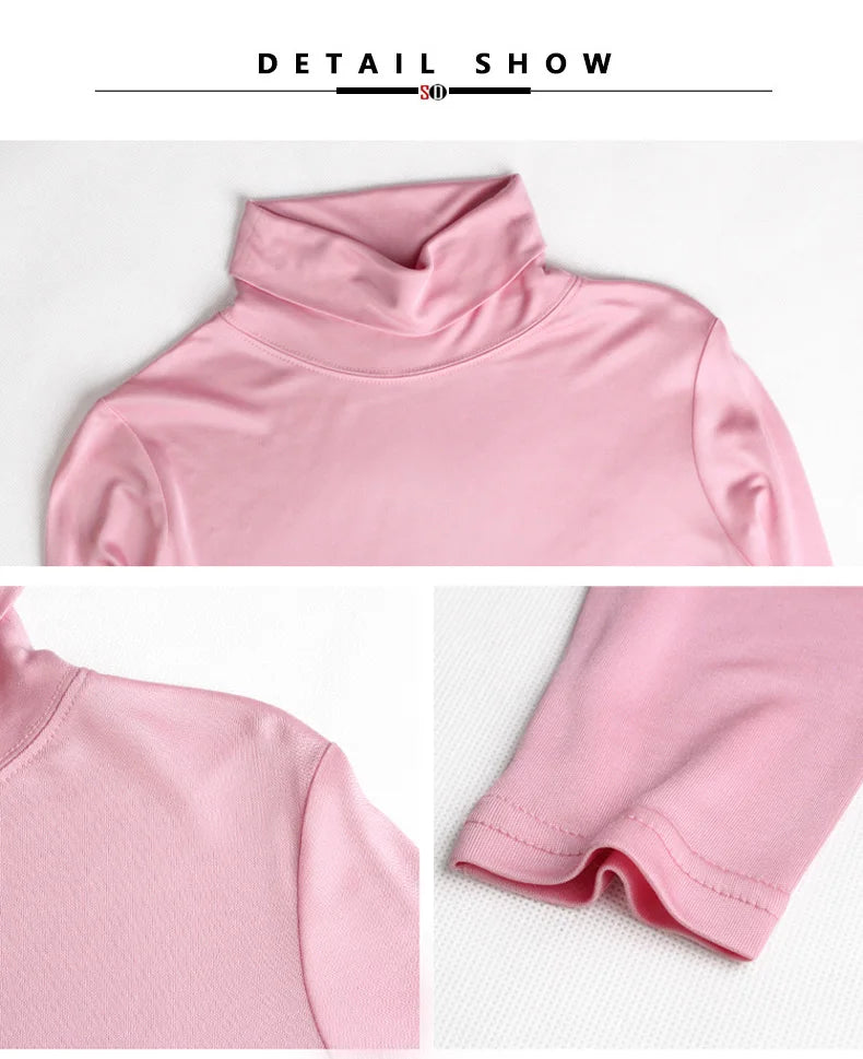 SuyaDream Women Turtleneck, Long Sleeved Solid Pullovers, Knitted Natural Silk, Chic Bottoming T Shirt, 2025 Spring Autumn TOP