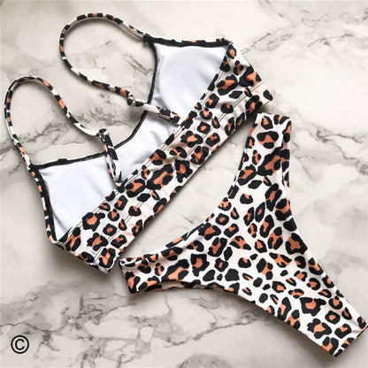 14 Color S - XL Sexy Leopard Bikini Women Swimwear Female Swimsuit Two-pieces Bikini set Brazilian Bather Bathing Suit Swim V871