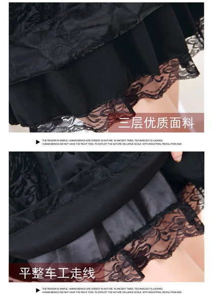 Zuolunouba Summer Slim Preppy Skirt Women Flower Bow Mini Tutu Style Elasticity Lace Skirts Shorts Lady High Waist Student