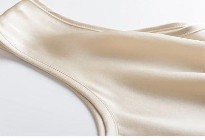 SuyaDream. Women Basic Cozy Tanks, 100%Real Silk, O neck Sleeveless Chic T Shirt, 2025 Solid Summer Vests, White, Pink, Beige