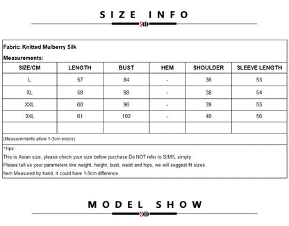 SuyaDream Women Turtleneck, Long Sleeved Solid Pullovers, Knitted Natural Silk, Chic Bottoming T Shirt, 2025 Spring Autumn TOP